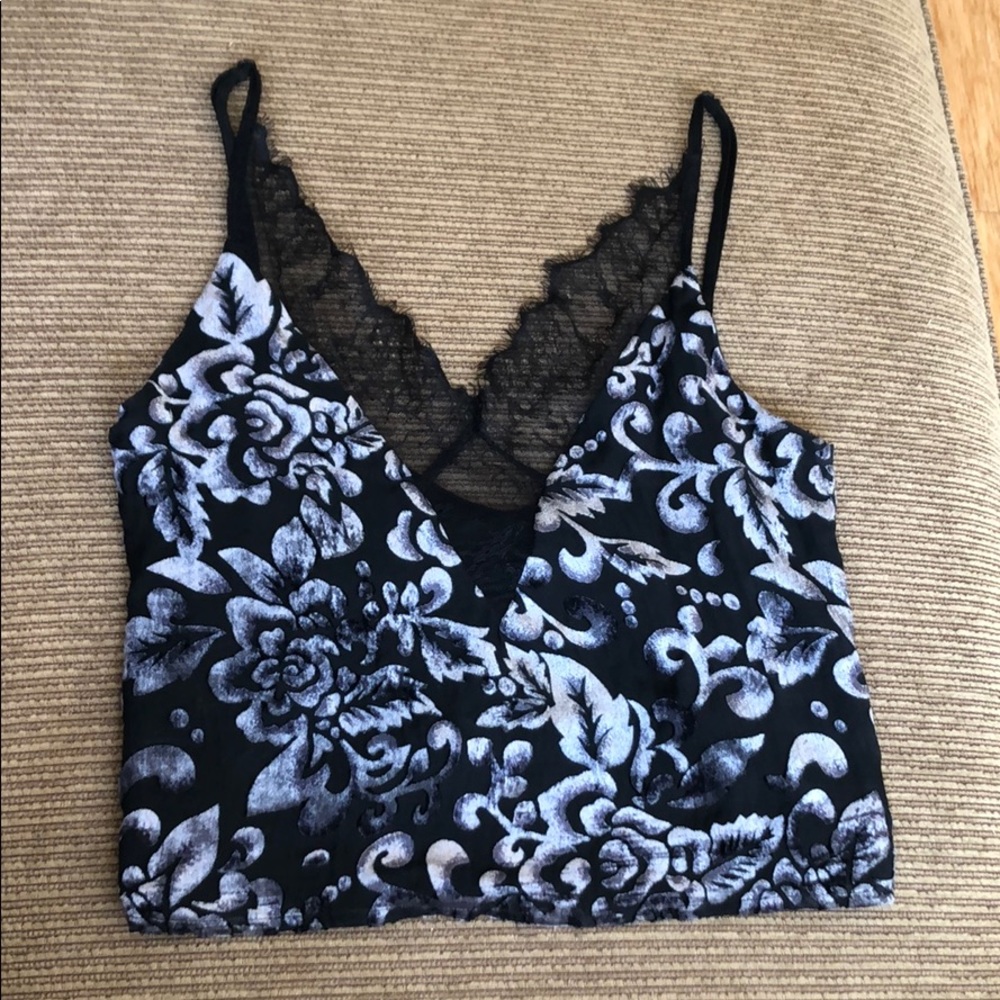 LF silk and velvet cami